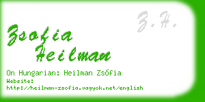 zsofia heilman business card